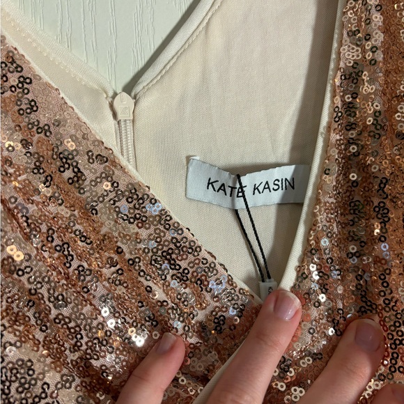 Rose Gold - Maxi - Sequin Dress - Size 10 - Picture 3 of 4
